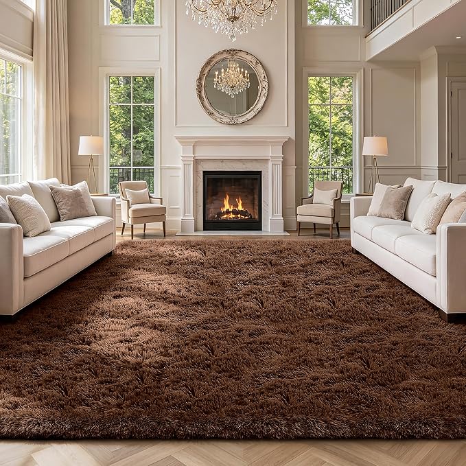 9X12 Large Area Rugs for Living Room Bedroom, Big Shag Rug for Bedroom Dorm by Boshengya