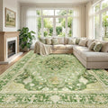 RELEANY Area Rugs Large 10'x14' Washable Non-Slip, Floral Vintage Distress by RELEANY