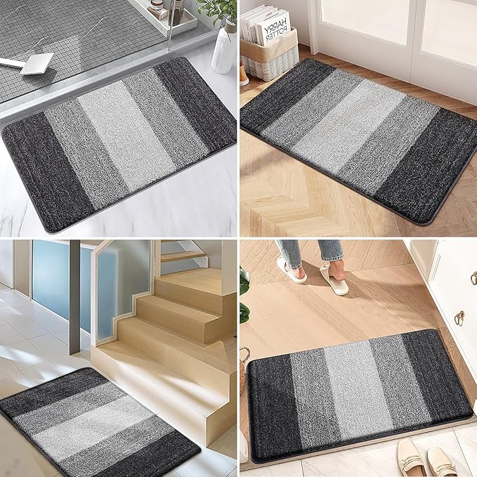 Kitinjoy Indoor Outdoor Door Mat, 44x24 Non-Slip Absorbent Dirt Trapper - Image 4