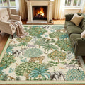 GarveeHome Jungle Animal Print Rug 5x7 Washable Area Rugs by GarveeHome