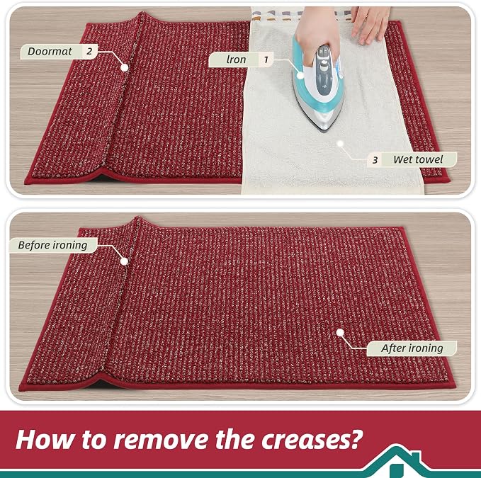 BEQHAUSE Dirt Trapper Door Mat 20" x 32", Non-Slip Washable Doormats Entrance - Image 9
