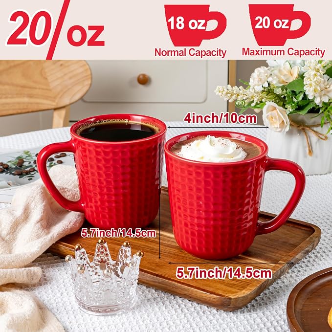 Large Coffee Mugs, 20 oz Ceramic Coffee Cups - Image 2