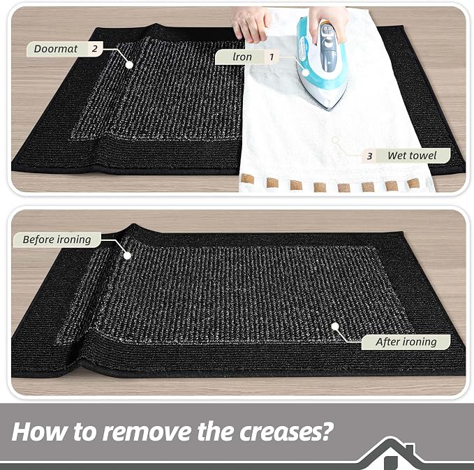 BEQHAUSE Indoor Door Mat 20" x 32", Dirt Trapper Door Mats Non-Slip Entryway - Image 9