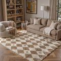 PureCozy Brown 5x8 Area Rug for Living Room Washable Non Slip Neutral Soft by PureCozy