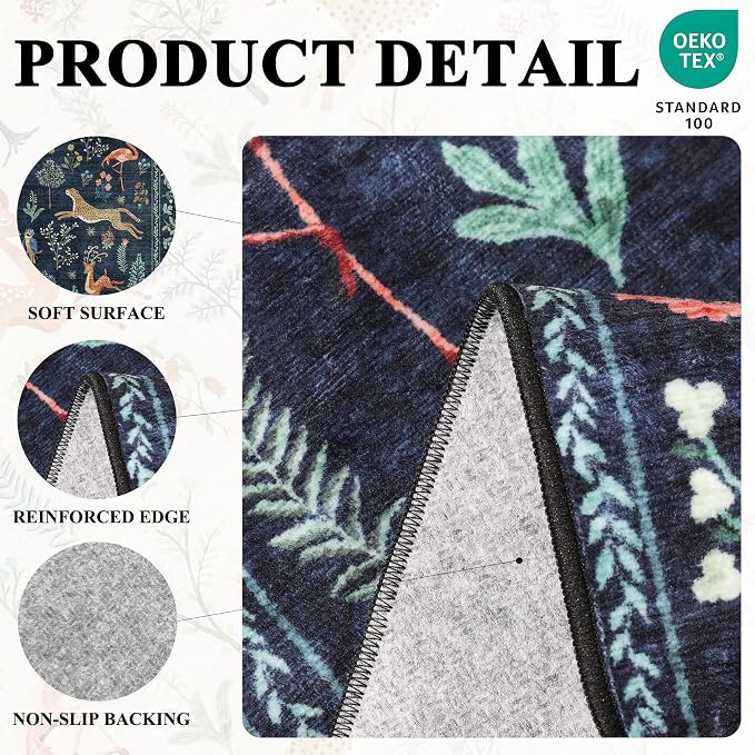 DUKINO 2x10 Rug for Hallway, Washable Kitchen Runner Rug - Image 4