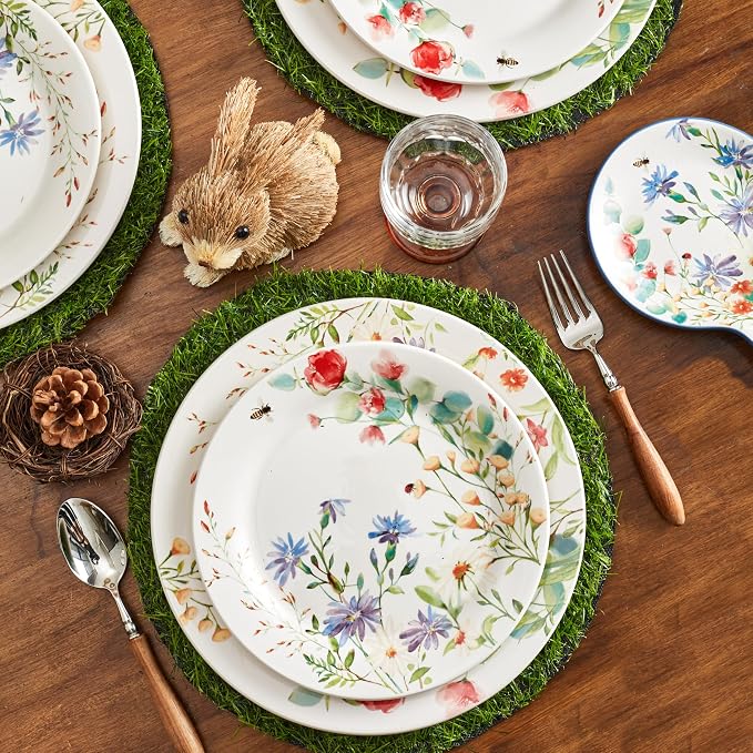 Bico Summer Provence Salad Plates Set of 4, 8.75 Inch Ceramic Dessert Plates - Image 5