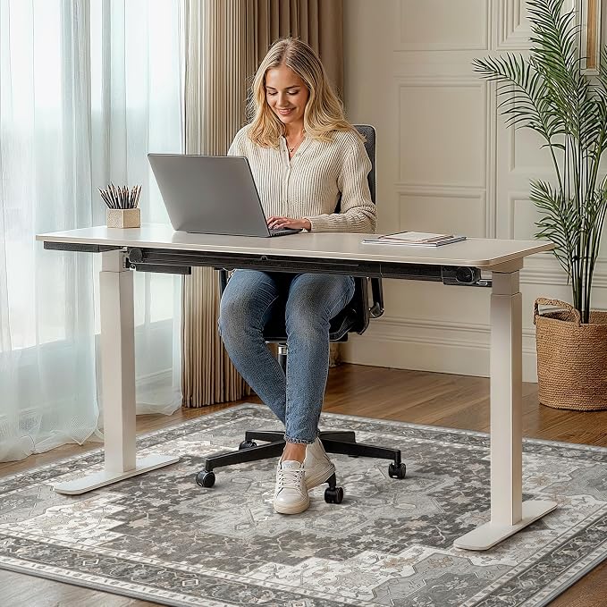 48"x60" Office Chair Mat for Hardwood Tile Floor, Under Desk Carpet Protector - Image 2