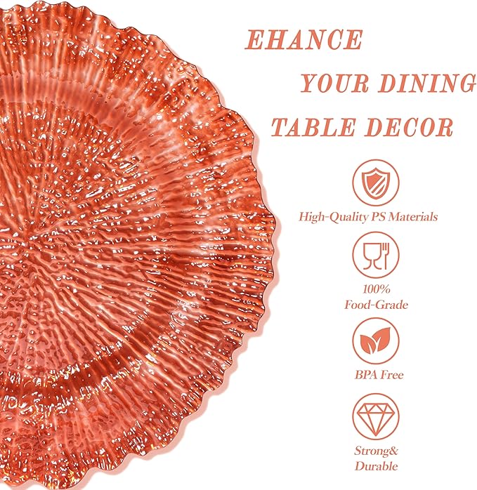 U-QE 60PCS Amber Plastic Plates - Image 6