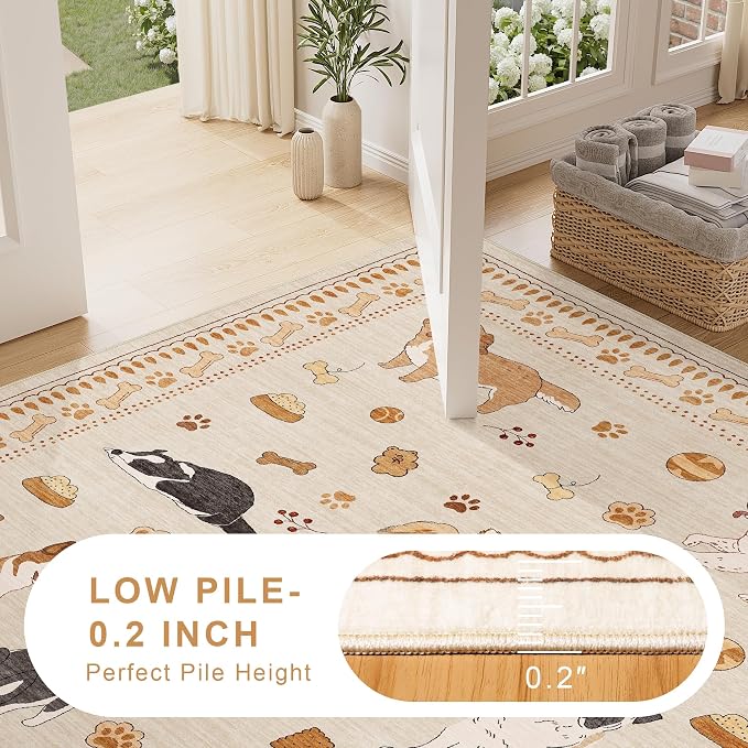 DUKINO 2x3 Entryway Rug, Washable Small Door Mat Indoor Entance Lightweight - Image 7