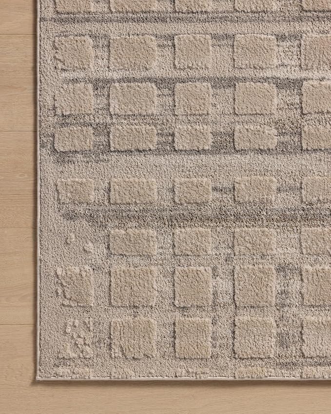 Loloi Amber Lewis Monty Collection MOT-06 Pebble/Beige 6'-7" x 9'-3" Area Rug - Image 7