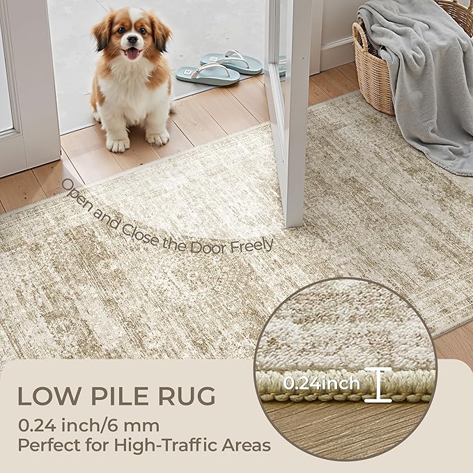 4x10 Runner Rug, Washable Hallway Runner Rug - Image 6