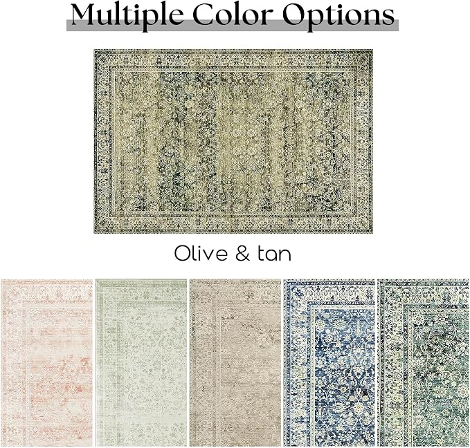 Olive and Tan Boho Front Door Mat - Image 6