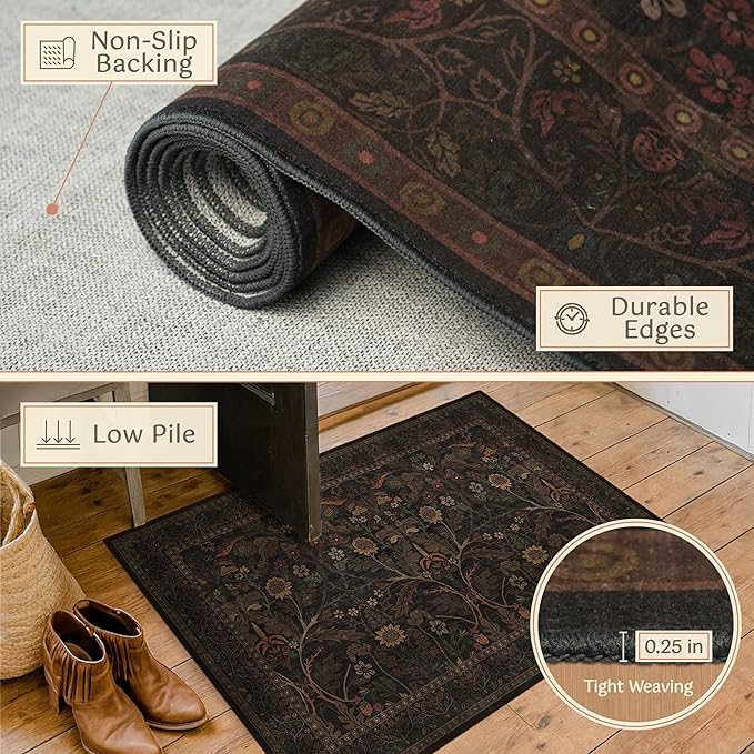 Washable 2x4 Traditional Small Rugs - Image 4