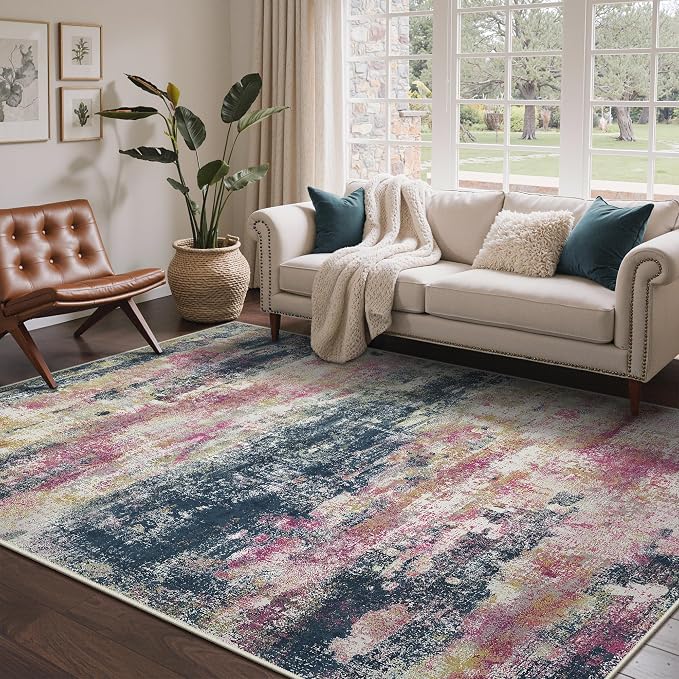 BEIMO Area Rugs 8x10 for Living Room Bedroom, Modern Abstract Machine Washable - Image 2