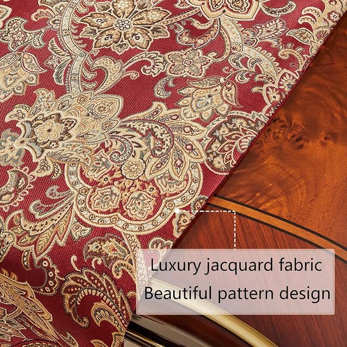 Luxury Vintage Table Runners 72 inches Long Embroidery Jacquard Fabric - Image 5