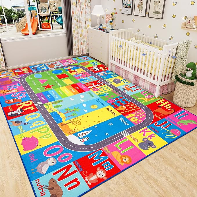 HOMORE Kids Educational Rug, 8x10 Kids Collection Area Rug - Image 7