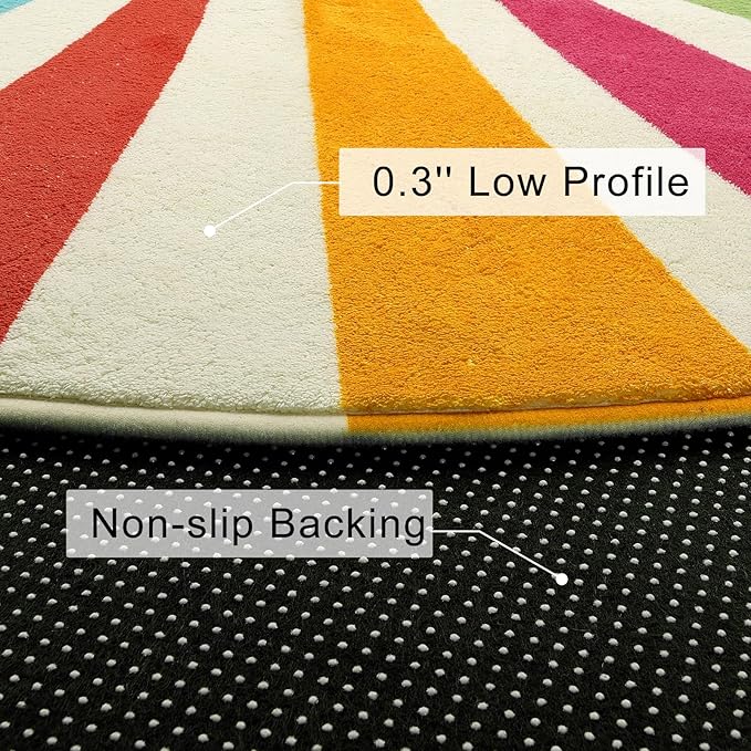 STARUIA Boho Washable Rug 4'x6' Kids Area Rug - Image 5