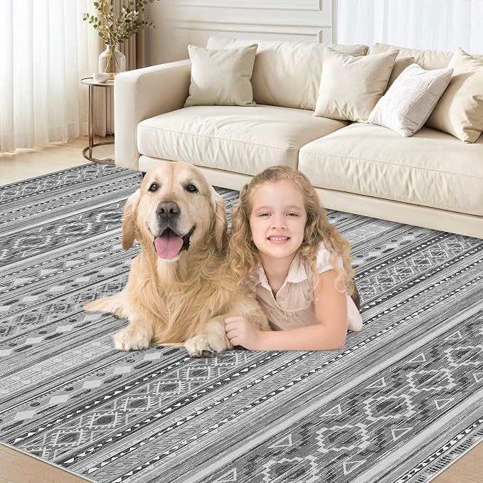 cotiled 9x12 Area Rugs Living Room Rug: Washable Boho Rugs - Image 6