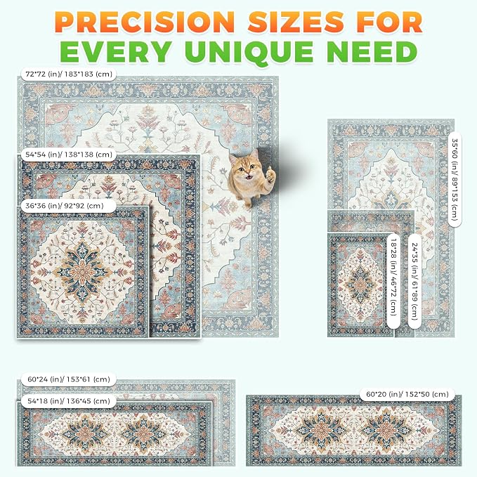 Hompet Cat Litter Mat 2 Pack, 36x60 Large Machine Washable Trapping Mats - Image 7