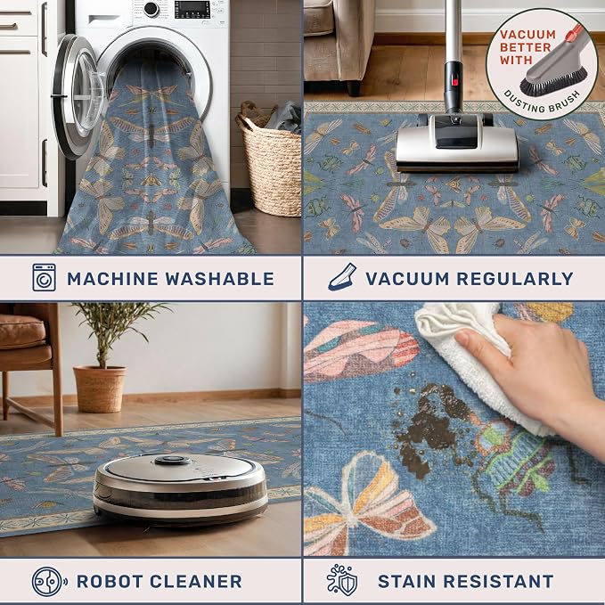 Hazo Haus 3x6 Washable Kitchen Rug, Ultra Soft Faux Wool Runner Rug - Image 5
