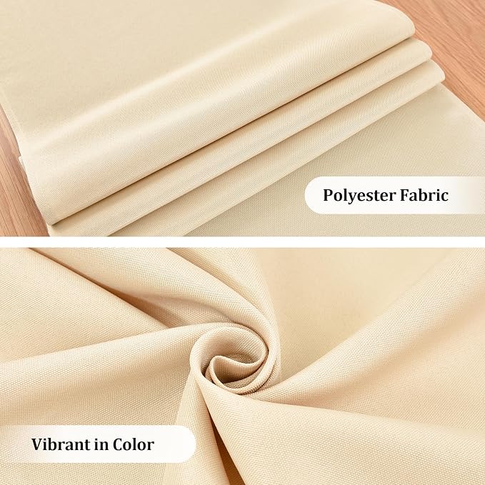 Farmhouse Beige Table Runner Dining Table Runners 60 Inches Long Coffee Table - Image 4