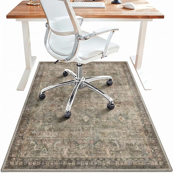 48"x72" Office Chair Mat for Hardwood Tile Floor, Under Desk Carpet Protector by BESBLEE