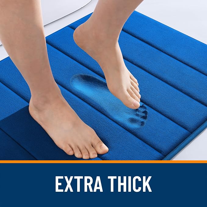 OLANLY Memory Foam Bath Mat 70x46, Super Soft Absorbent Bathroom Rugs, Quick Dry - Image 6