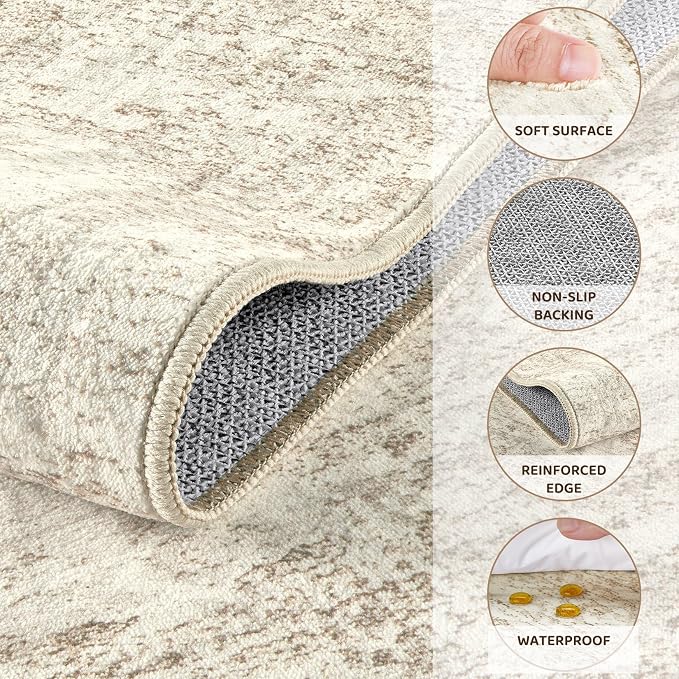 UERMEI 9x12 Washable Area Rug - Image 9
