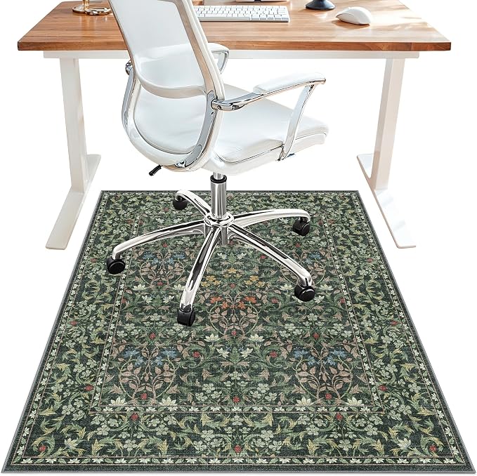36"x48" Office Chair Mat for Hardwood Tile Floor, Under Desk Carpet Protector by BESBLEE