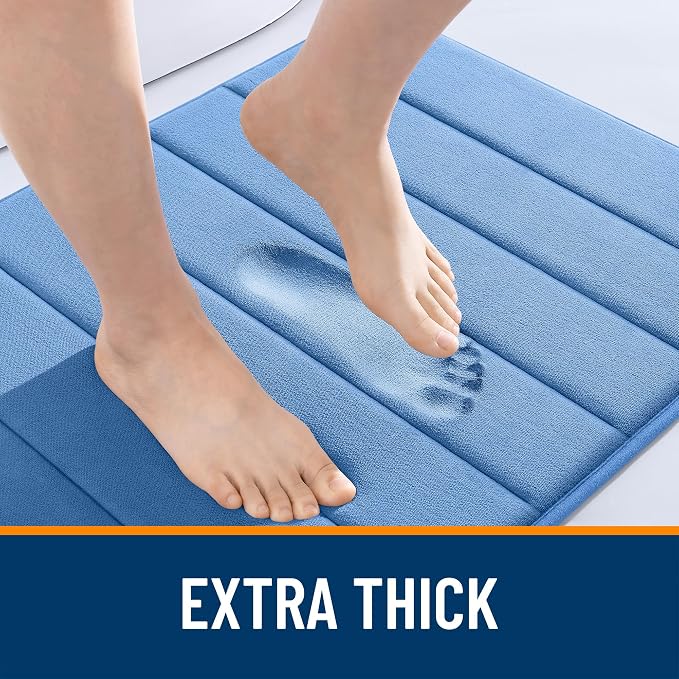 OLANLY Memory Foam Bath Mat 70x46, Super Soft Absorbent Bathroom Rugs, Quick Dry - Image 6