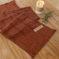 Fall Thanksgiving Boho Macrame Table Runner 12x48 Inch | Woven Burlap Rustic by KEKETOARRANGE