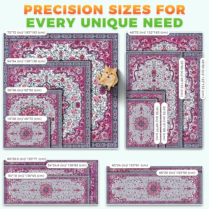 Hompet Cat Litter Mat 2 Pack, 72x72 Large Machine Washable Trapping Mats - Image 7