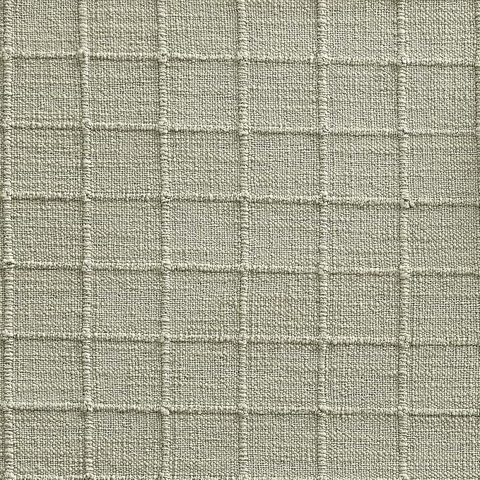 Artisanal Grid Linen Table Runner, 13x72 Inches Seeding Green | Heavy Textured - Image 7