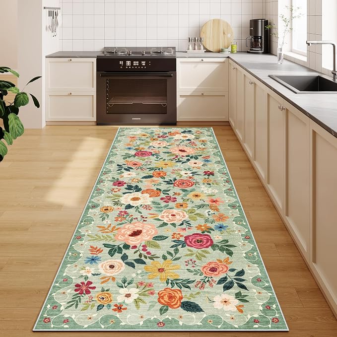 DUKINO 2x6 Kitchen Runner Rug for Hallway, Washable Runner Rug by DUKINO