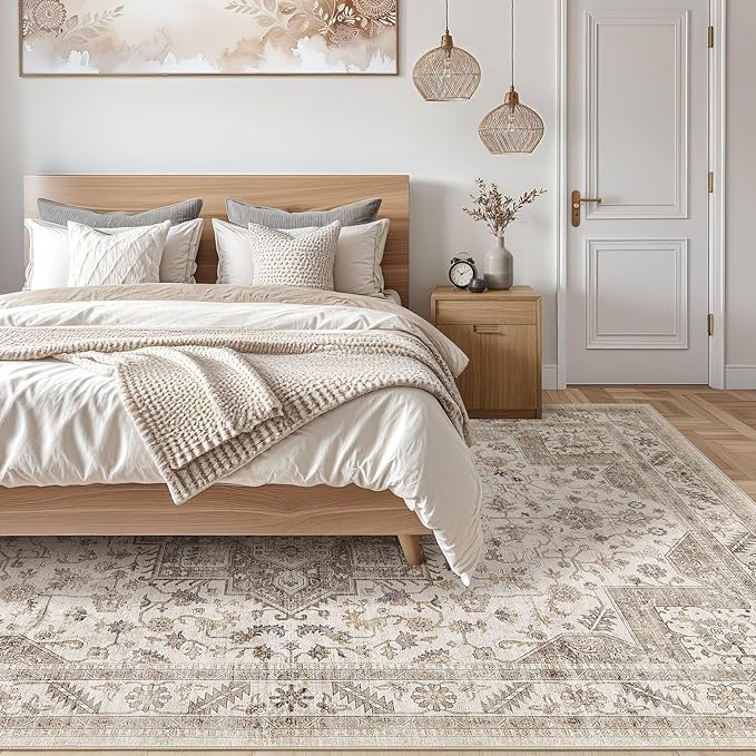 Vintage Living Room Area Rug 5x8 - Image 6