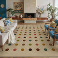 HUGEAR 8x10 Jute Outdoor Indoor Rug Washable Geometric Linen Textured Weave by HUGEAR
