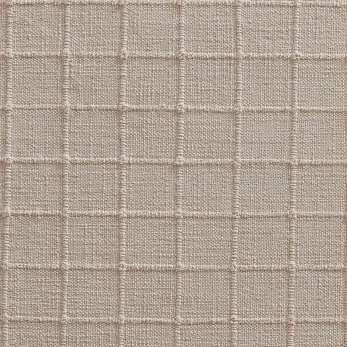 Artisanal Grid Linen Table Runner, 13x36 Inches Oatmeal | Heavy Textured - Image 7