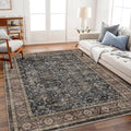 CHAMPLANT Area Rug 5'x7' Washable Rug Vintage Traditional Floor Cover Thin by CHAMPLANT