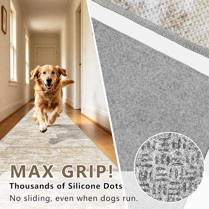 Washable Carpet Runners for Hallway 12ft-Non Slip Floor Runners for Dogs - Image 3