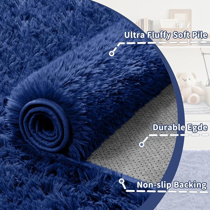 4x6 Area Rug for Living Room: Ultra Soft Fluffy Rug Modern Large Thicked Shag - Image 7