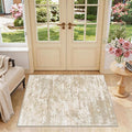3x5 Area Rug Washable Entryway Rug Non Slip Abstract Tear and Stain Resistance by TTelephant