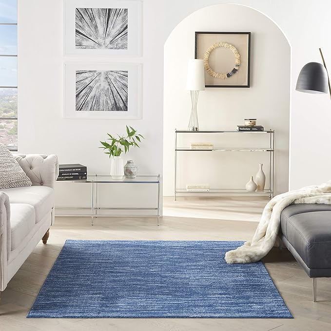 Nourison Home Nourison Essentials Navy Blue 4' x 6' Area Rug - Image 3