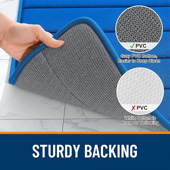 OLANLY Memory Foam Bath Mat 40x24, Super Soft Absorbent Bathroom Rugs, Quick Dry - Image 7