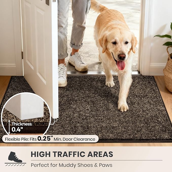 PURRUGS Dirt Trapping Door Mat 32" x 47", Non-Slip Machine Washable Entry Rug - Image 6