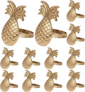 ALPHA Living HOME Set of 12 Napkin Rings Pineapple Antique Gold Bulk Elegant by ALPHALivingHOME