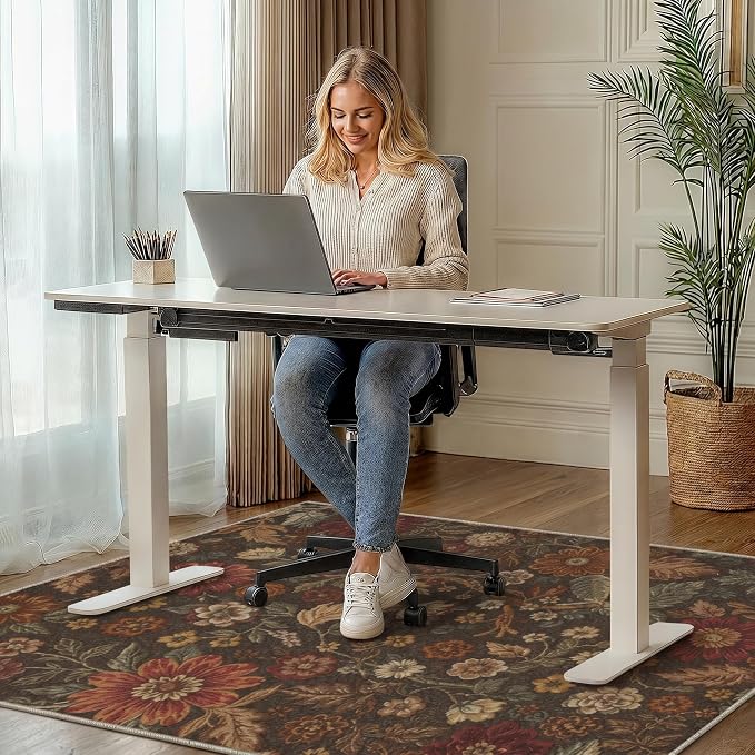 48"x60" Office Chair Mat for Hardwood Tile Floor, Under Desk Carpet Protector - Image 2