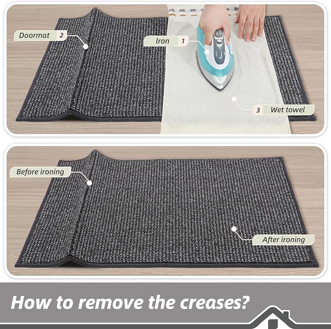 BEQHAUSE Dirt Trapper Door Mat 32" x 48", Non-Slip Washable Doormats Entrance - Image 9