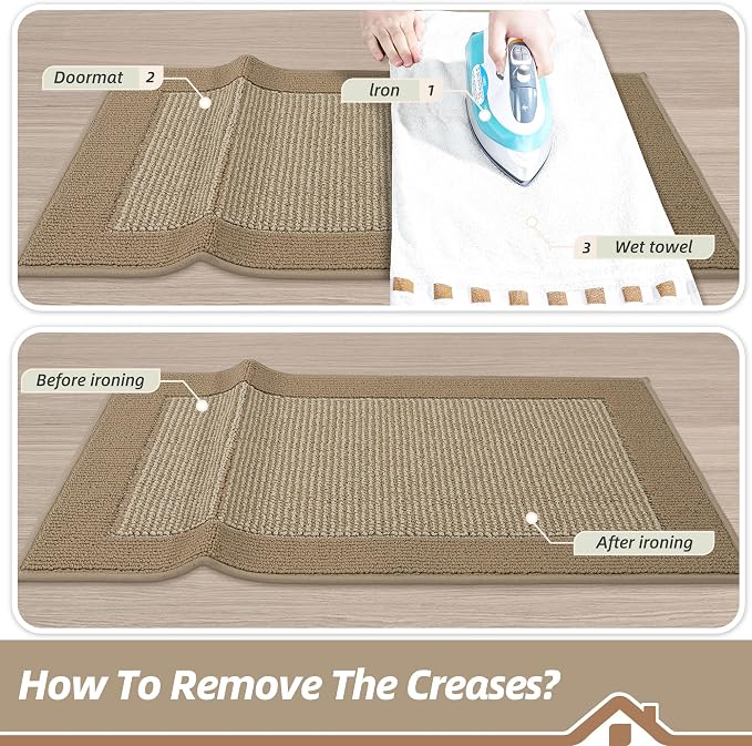 BEQHAUSE Indoor Door Mat 20" x 32", Dirt Trapper Door Mats Non-Slip Entryway - Image 9