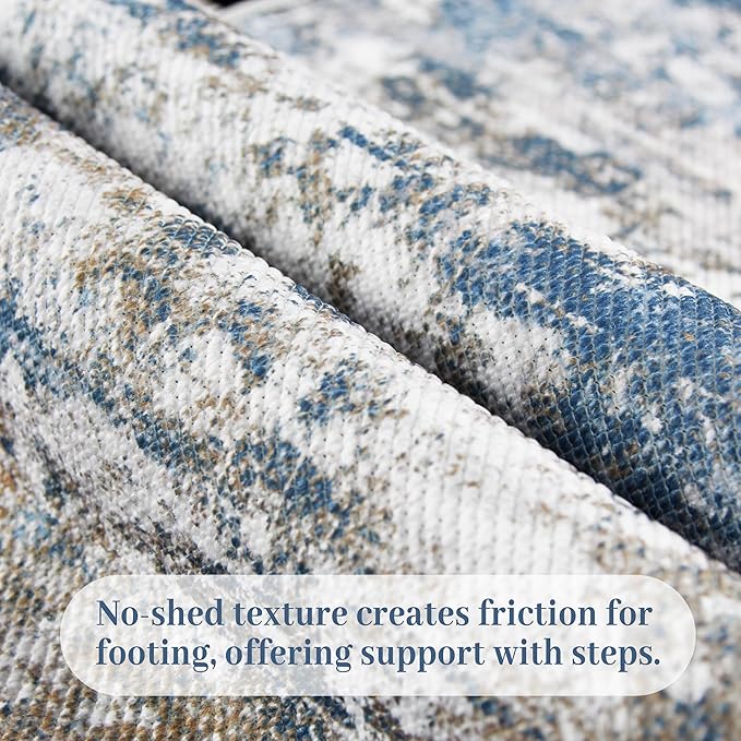 Runners for Hallways Ultra Non-Slip 2x10 Long Runner Rugs Washable Abstract - Image 3