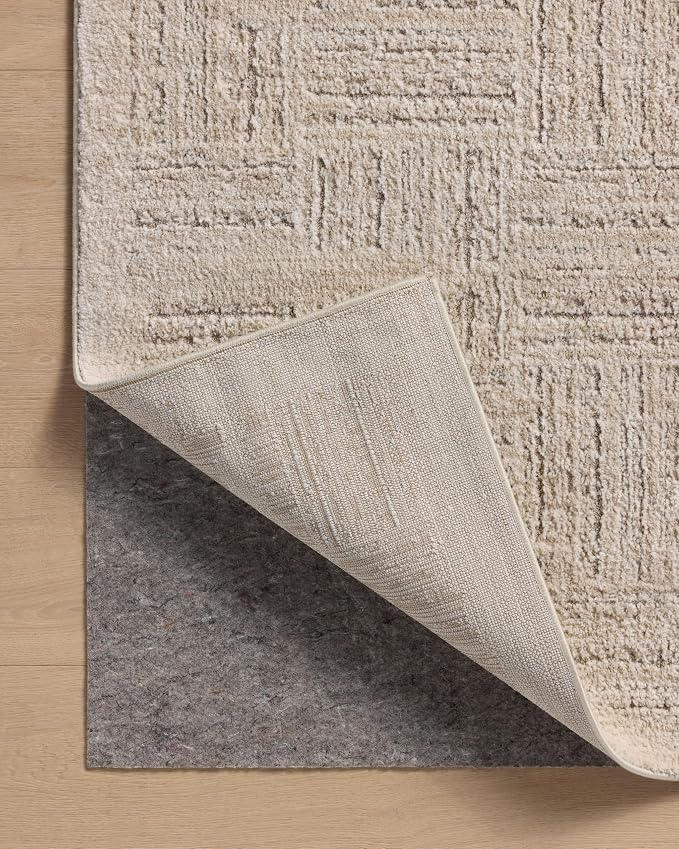 Loloi Amber Lewis Monty Collection MOT-01 Ivory/Taupe 5'-3" x 7'-6", .50" Pile - Image 8
